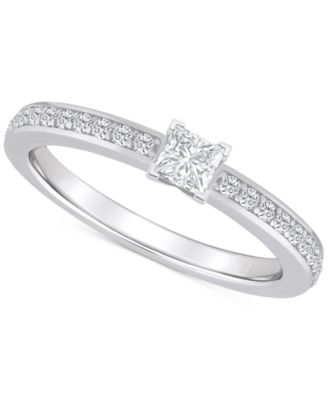 Macy's - Diamond Princess Engagement Ring (1/2 ct. t.w.) in 14k Gold