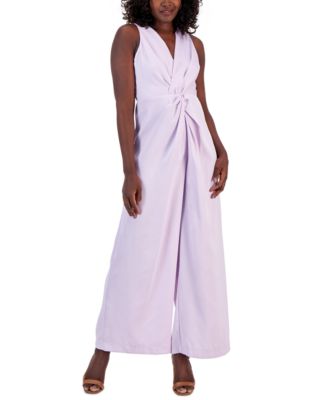 Taylor - Women's Twisted-Front Wide-Leg Jumpsuit