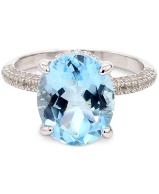 Macy's - Opal (2 ct. t.w.) & White Topaz (1/10 ct. t.w.) in Gold-Plated Sterling Silver (Also in Sky Blue Topaz & Pink Amethyst)