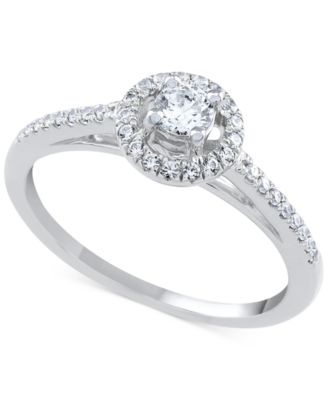 Macy's - Diamond Halo Engagement Ring (1/4 ct. t.w.) in 14k Gold