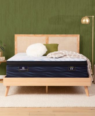 Serta - iComfortECO™ Q20GL Quilted Hybrid 15" Plush Pillow Top Mattress, Full