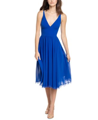 Dress the Population - Alicia Lace-Hem Dress