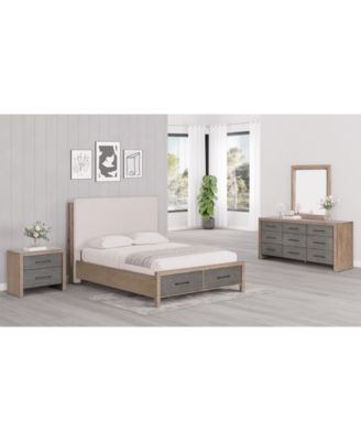 Furniture - Portmore 3pc King Storage Set (Upholstered Bed, Dresser & 2-Drawer Nightstand), Created for Macy's