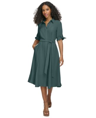 Calvin Klein - Women's Tied Shirtdress