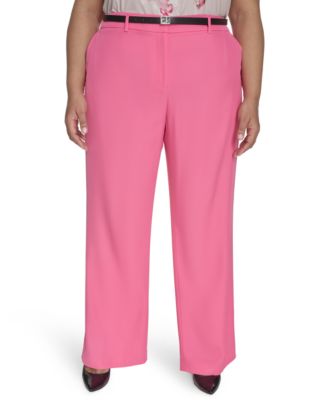 Calvin Klein - Plus Size Mid-Rise Wide-Leg Pants