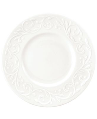 Lenox - Dinnerware, Set of 4 Opal Innocence Carved Dessert Plates