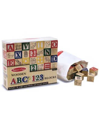 Melissa and Doug - Toy, Wooden ABC/123 Blocks