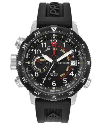 Citizen - Men's Eco-Drive Promaster Altichron Black Rubber Strap Watch 46mm