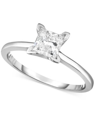 Macy's - Diamond (1 ct. t.w.) Princess Engagement Ring in 14k White, Yellow or Rose Gold