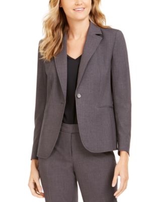 Anne Klein - Single-Button Notched-Lapel Blazer
