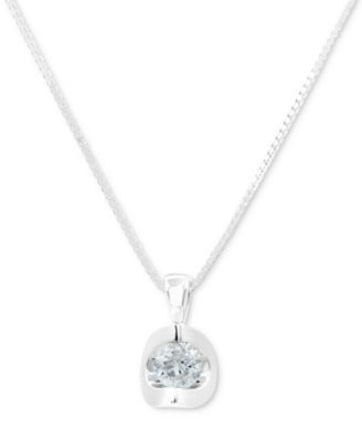 Macy's - Diamond 18" Pendant Necklace (1/5 ct. t.w.) in 14k White Gold or 14k Gold
