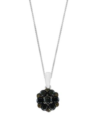 LALI Jewels - Black Diamond (1/4 ct. t.w.) Pendant in 14K White Gold