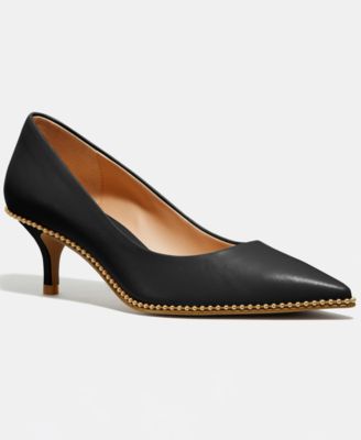 COACH - Women's Jackie Kitten-Heel Beadchain Pumps