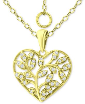 Giani Bernini - Cubic Zirconia Heart 16" Pendant Necklace