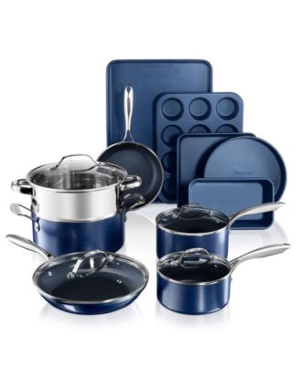 Granite Stone Diamond - Ultra-Durable Titanium & Diamond Infused Nonstick 15-Pc. Cookware & Bakeware Set