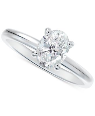 De Beers Forevermark - Diamond Solitaire Oval-Cut Diamond Engagement Ring (5/8 ct. t.w.) in 14k White Gold