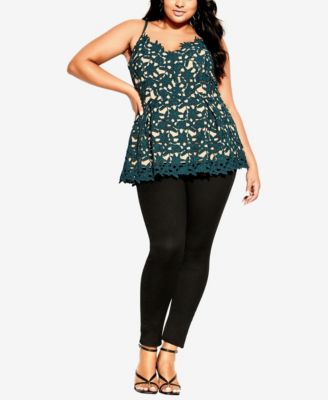 City Chic - Trendy Plus Size So Fancy Lace Top