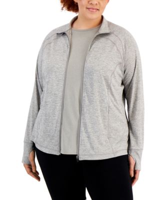 ID Ideology - Women's Plus Essentials Performance Zip Jacket, Created for Macy's