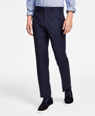 Calvin Klein - Men's Blue Solid Slim Fit Pants