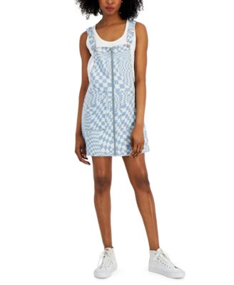 Tinseltown - Juniors' Butterfly-Print Zip-Front Pinafore