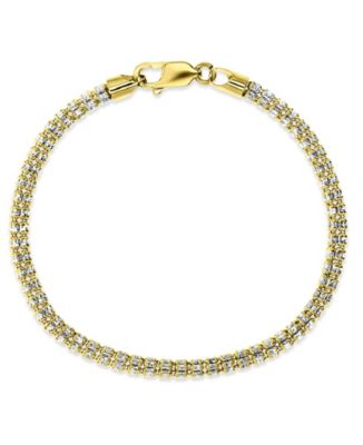 Macy's - Ice Link Chain Bracelet in 10k Two-Tone Gold