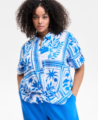 I.N.C. International Concepts - Plus Size Twist-Hem Blouse