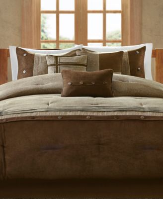 Madison Park - Boone Microsuede 7-Pc. King Comforter Set