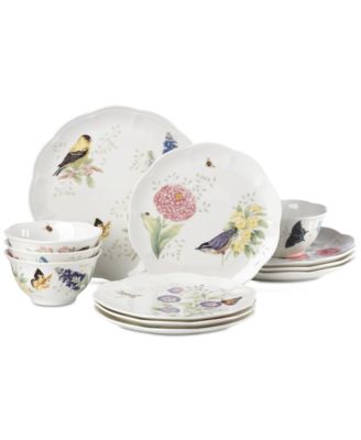 Lenox - Butterfly Meadow Flutter 12-Pc. Dinnerware Set, Service for 4
