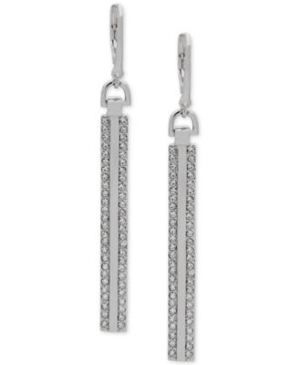 DKNY - Gold-Tone Pav&eacute; Linear Drop Earrings