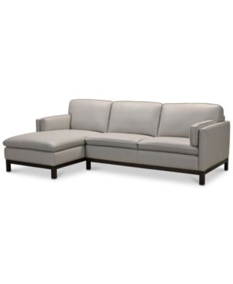 Bernhardt - Virtron 2-Pc. Leather Chaise Sectional Sofa