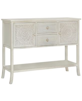Gallerie Décor - Antiqued Carved Console Table, Quick Ship