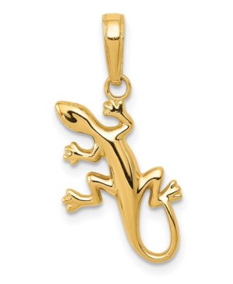 Macy's - Gecko Pendant in 14k Yellow Gold