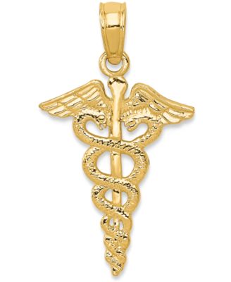 Macy's - Caduceus Charm Pendant in 14k Gold