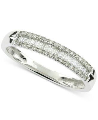 Macy's - Diamond Baguette Band (1/5 ct. t.w.) in 10k White Gold