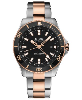 Mido - Men's Swiss Automatic Ocean Star GMT Two-Tone Stainless Steel Bracelet Watch 44mm