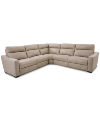 Best Master Furniture - Gabrine 5-Pc. Leather Sectional with 3 Power Headrests