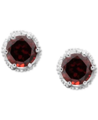 Macy's - Amethyst Stud Earrings (1-3/8 ct. t.w.) in Sterling Silver (Also in Blue Topaz, White Topaz, Citrine, Rhodolite Garnet, & Peridot)