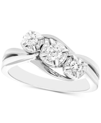Macy's - Diamond Three Stone Ring (1/4 ct. t.w.)