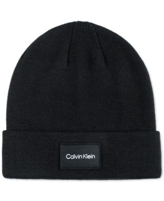 Calvin Klein - Men's Woven Logo Patch Beanie