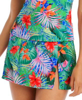 Bleu by Rod Beattie - Women's Tropical Flight Slit-Front Swim Skirt