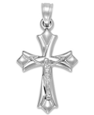 Macy's - Reversible Crucifix Cross Charm in 14k White Gold
