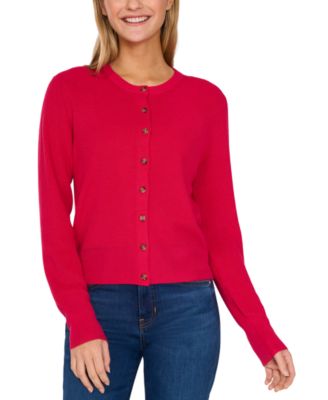 CeCe - Women's Button-Front Knit Cardigan