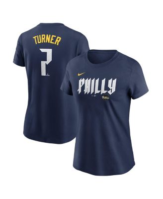Nike - Women's Trea Turner Royal Philadelphia Phillies 2024 City Connect Fuse Player Name Number T-Shirt