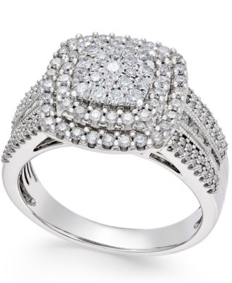 Macy's - Diamond Cluster Ring (1 ct. t.w.)