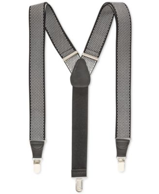 Club Room - Men's Diamond Print Suspenders