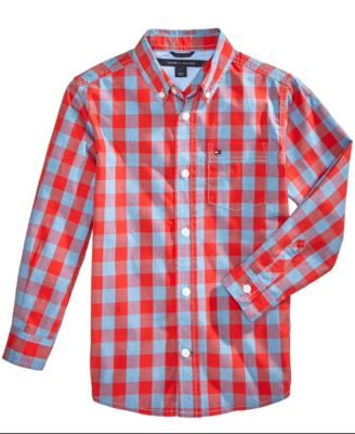 Tommy Hilfiger - Little Boys Box-Plaid Cotton Shirt
