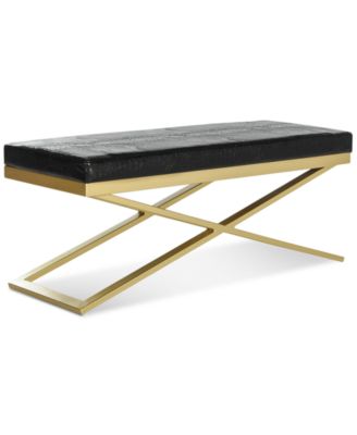 Safavieh - Hone Fabric Bench, Quick Ship