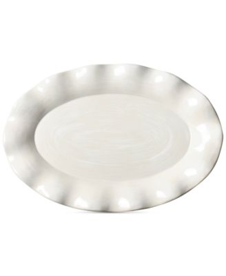 Coton Colors - Signature Ruffle White Oval Platter