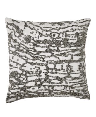 Donna Karan - Collection Luna Beaded Decorative Pillow in Platinum