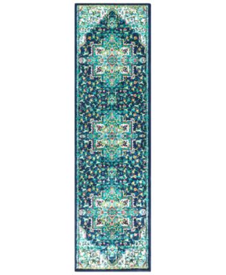 Abbie & Allie Rugs - Paramount PAR-1107 Teal 2'2" x 7'6" Runner Area Rug